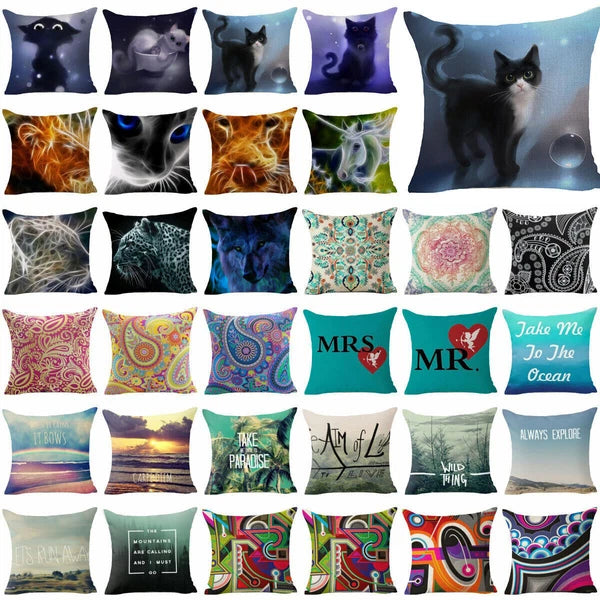 18'' 3D Animal Throw Chair Seat Pillow Case Cover Sofa Waist Cushion Cover