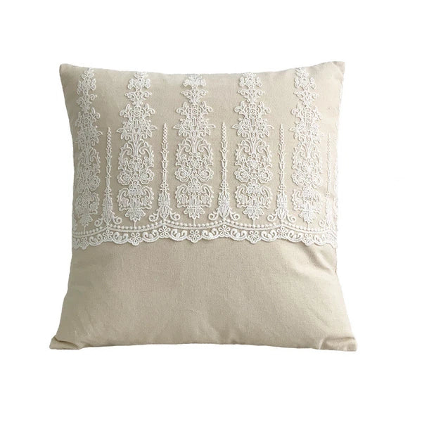 18 x 18 in Embrodiery Lace Throw Pillow Covers Case Sofa Bed Cushion Cover Decor