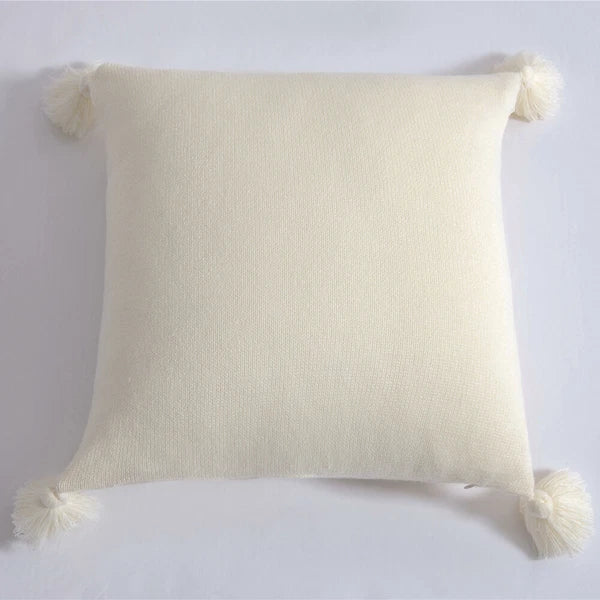 Sofa Bed Knitted Pillowcase Square Tassel Throw Waist Cushion Covers Chair Decor