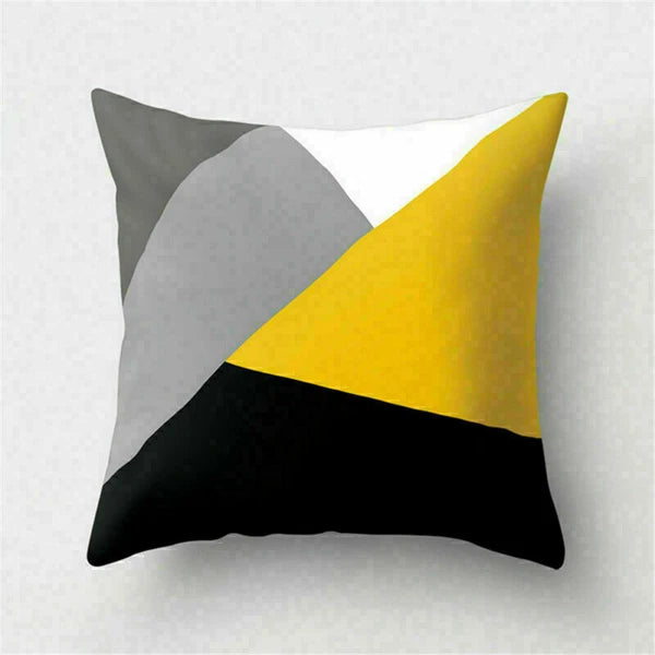 Yellow Pillow Case Sofa Car Cover Cushion Decor Waist Throw Home