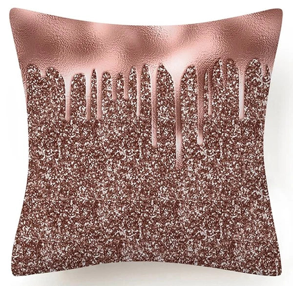 Pink Marble Throw PILLOW COVER Double Sided Sofa Decorative Cushion Cases 18x18"