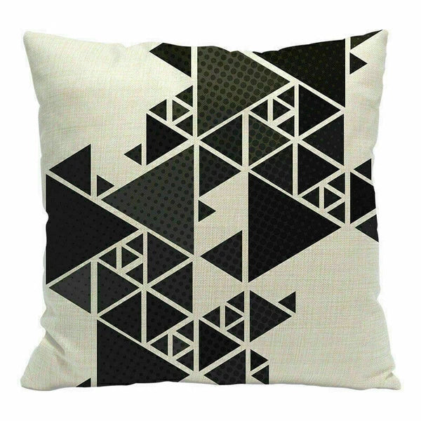 Cover Case Waist Pillow Cushion Home Geometric Sofa Triangle Decor