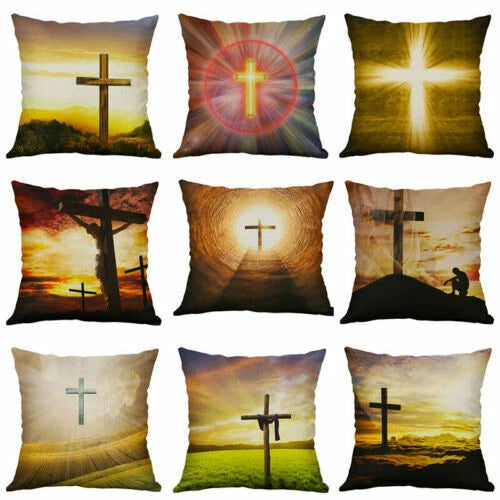 New Sofa Decor Throw Home Car Cover Cross 18" Case Pillow Cushion