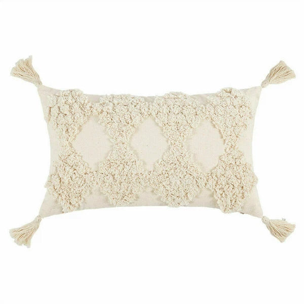 Boho Moroccan Throw Pillow Covers w/ Tassel Tufted Sofa Bed Cushion Cases Home