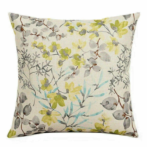 Home Idyllic Case Cushion Waist Pillow Cover Flower Decoration Sofa