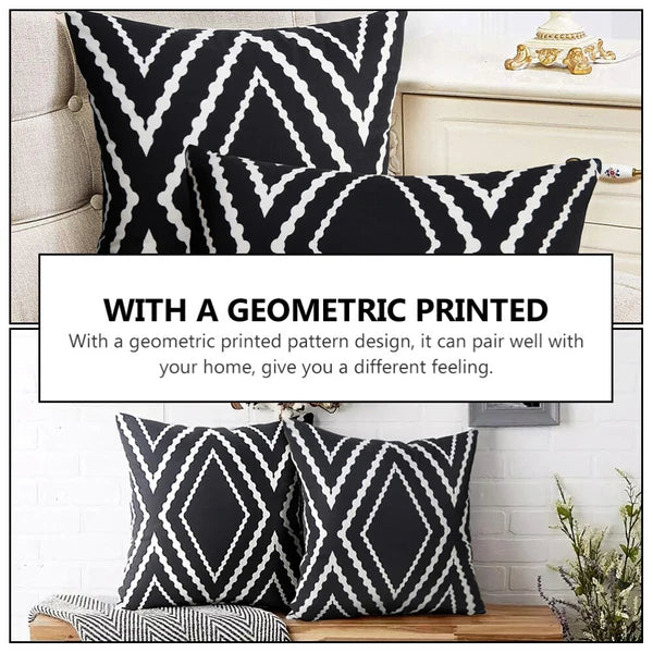 Geometric Pillow Cover Simple Sofa Cushion Pillowcase Geometry Printed Texture