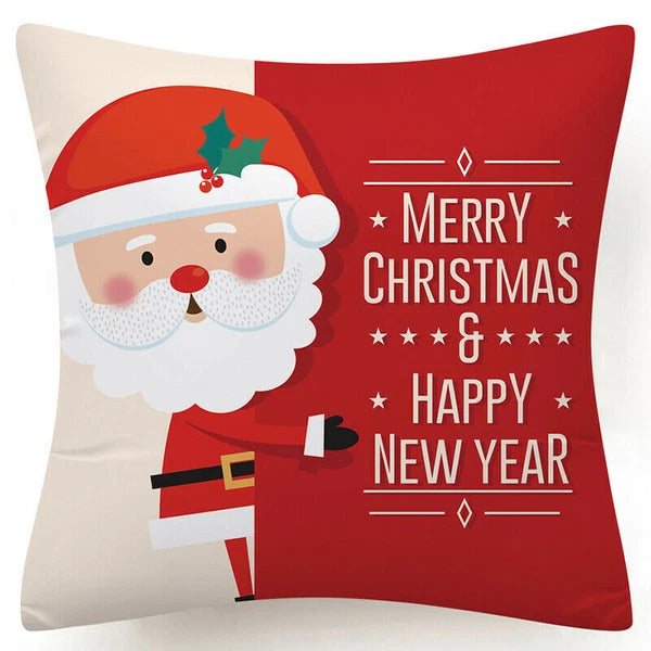 Throw PILLOW COVERS Christmas Decorative Xmas TWO-Sided Sofa Cushion Case 18x18"