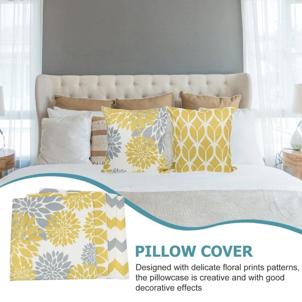 4 Pcs Pillow Case Office Decorative Pillowcase Sofa Bed Cushion Cover