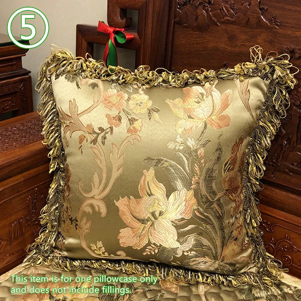 Tassel Pillow Case Floral Cushion Covers Only Embroidery Retro Bedding Sofa Chic