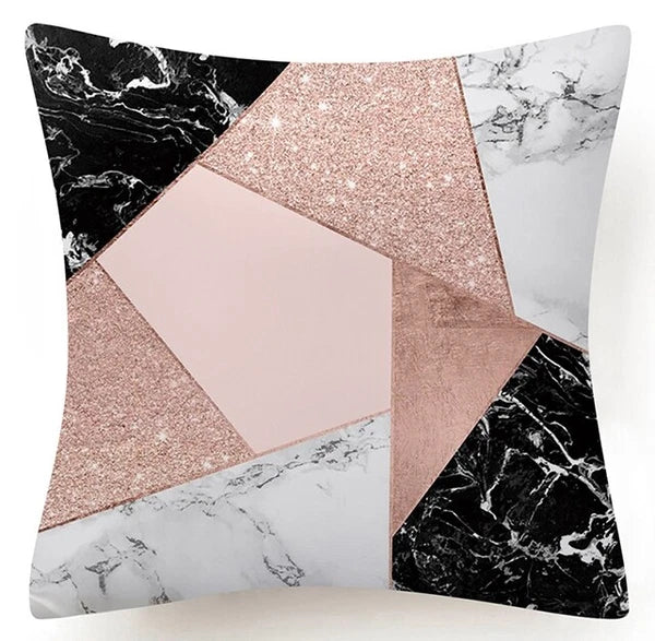 Pink Marble Throw PILLOW COVER Double Sided Sofa Decorative Cushion Cases 18x18"