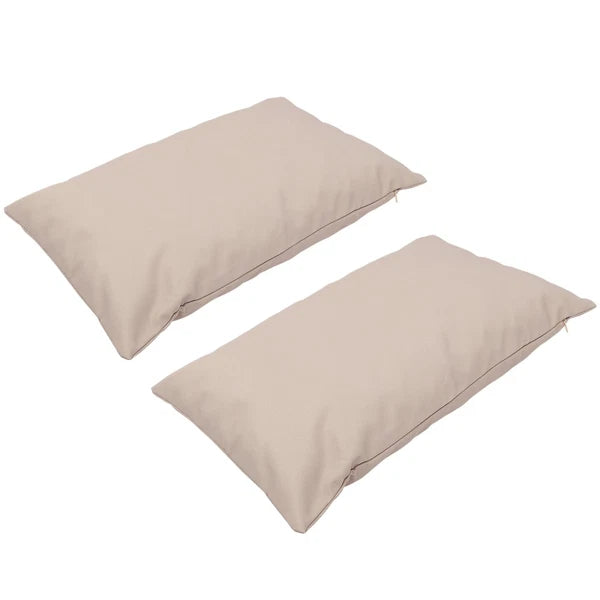 2 Pcs Waterproof Throw Pillowcase Outdoor Cover Sofa Cushion Covers