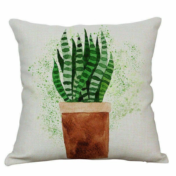 Home Pillow Decoration Sofa Case Waist Cushion Pattern Cover Leaf