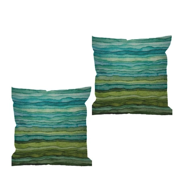 2 Flower Print Pillow Case Polyester Fiber Sofa Bed Decorations Cushion Covers