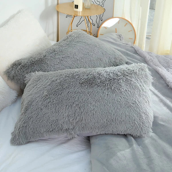 Faux Fur Fluffy Plush Throw Pillow Cases Shaggy Sofa Bed Cushion Cover 50x70cm