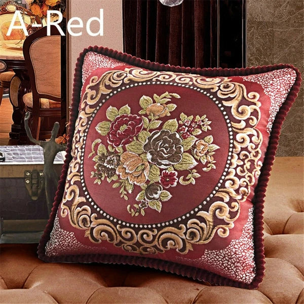 Luxury European Jacquard Throw Pillow Cover Sofa Bed Cushion Case Home Decor