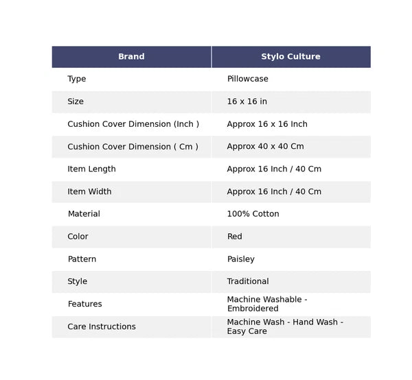 Decorative Kantha Cushion Cover Indian Cotton Paisley Sofa Bedding Pillow Case