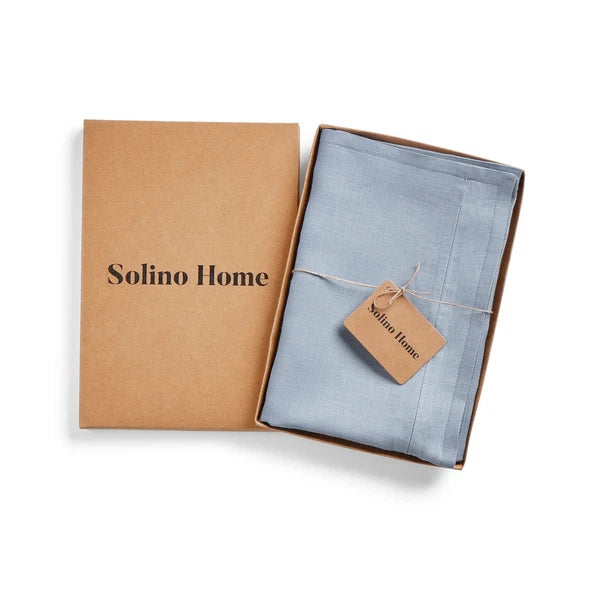 Solino Home Square Linen Pillow Cover for Cushion Couch, Sofa Bed, Santa Barbara