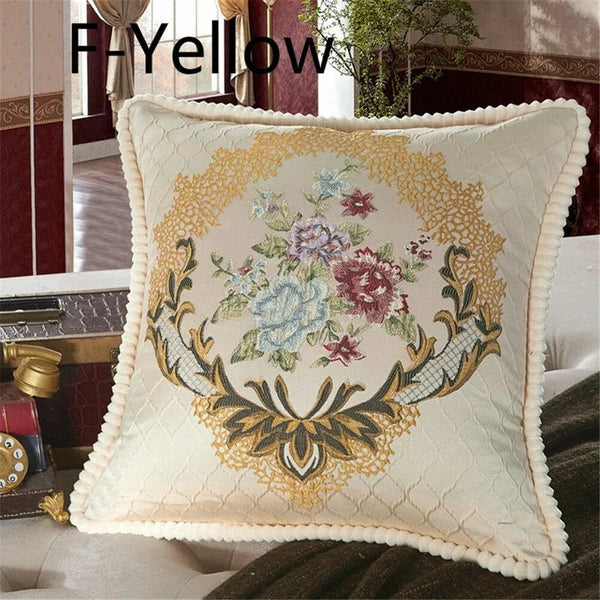 Luxury European Jacquard Throw Pillow Cover Sofa Bed Cushion Case Home Decor