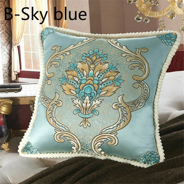 Luxury European Jacquard Throw Pillow Cover Sofa Bed Cushion Case Home Decor