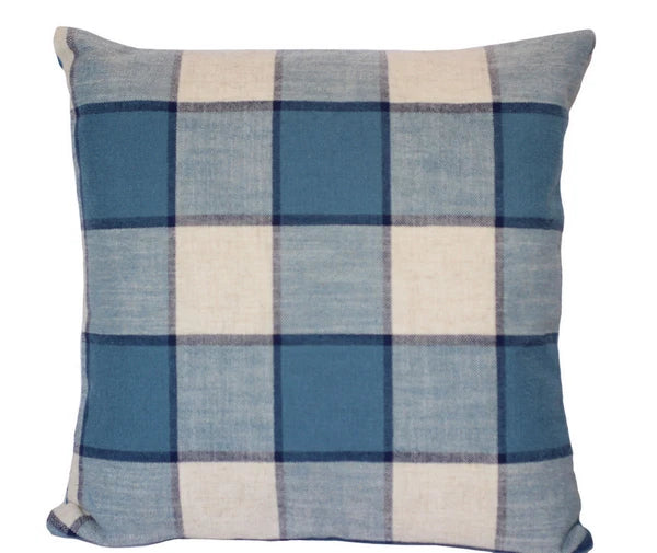 Elegant Check Print Square 16” x 16” Cushion Cover Pillowcase for Sofa Bed Couch