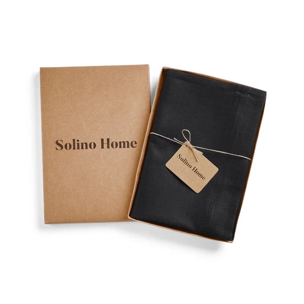 Solino Home Square Linen Pillow Cover for Cushion Couch, Sofa Bed, Santa Barbara