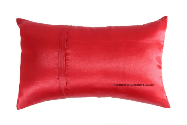 Handmade Brocade Silk Cushion Cover Indian Home Sofa Decor Pillow Case 12"x20"