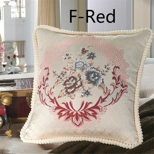 Luxury European Jacquard Throw Pillow Cover Sofa Bed Cushion Case Home Decor