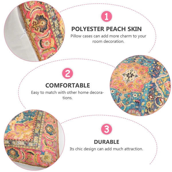 2 Pcs Pillow Case Cushion Cover Boho Style Living Room Covers Sofa Bed