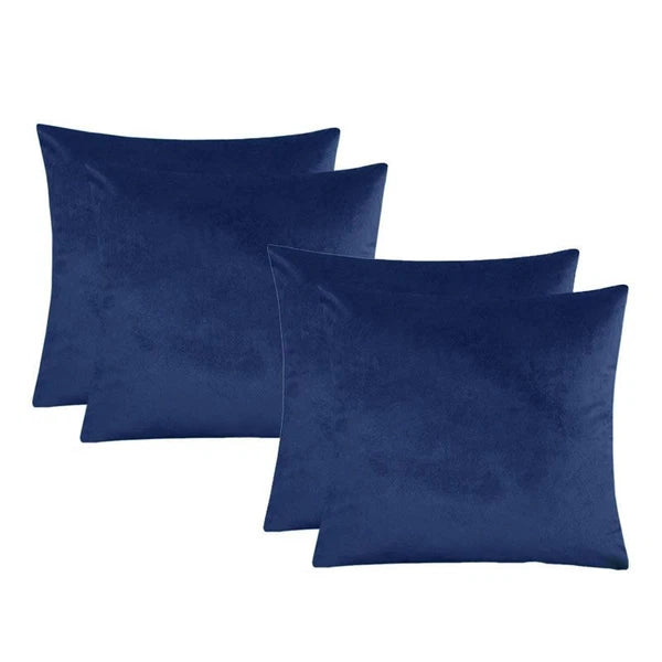 Short Velvet Cushion Covers – 4-Pack Soft Decorative Pillow Covers for Sofa
