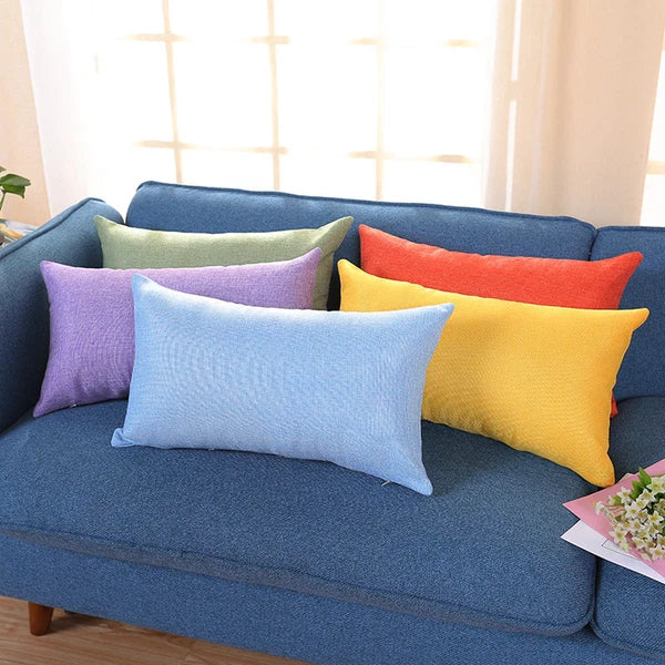 Rectangle Cushion Cover Silk Throw Pillow Case Sofa Car Bed Pillowcase  House