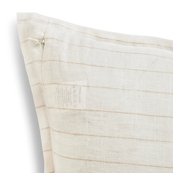 Solino Home Square Linen Pillow Cover for Cushion Couch, Sofa Bed, Santa Barbara