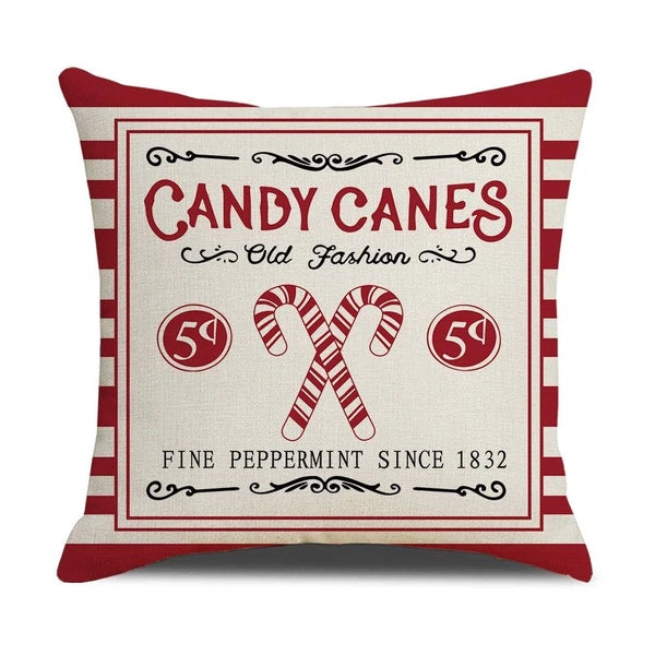 Stripe Candy Christmas Pillowcase Christmas Decor Sofa Cover Cushion Cover