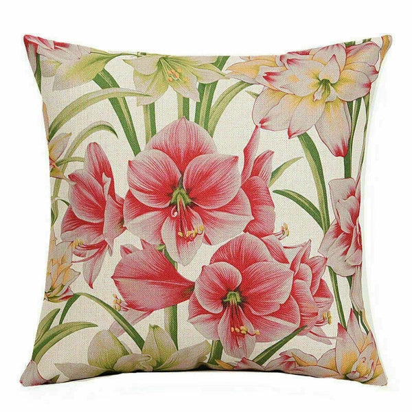 Home Idyllic Case Cushion Waist Pillow Cover Flower Decoration Sofa