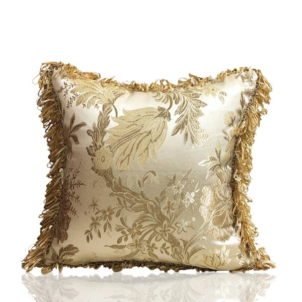 Tassel Pillow Case Floral Cushion Covers Only Embroidery Retro Bedding Sofa Chic