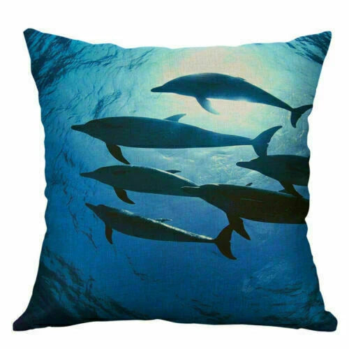 Cushion 18"Retro Pillow Decor Animal Home Cover Sea Case Sofa Throw