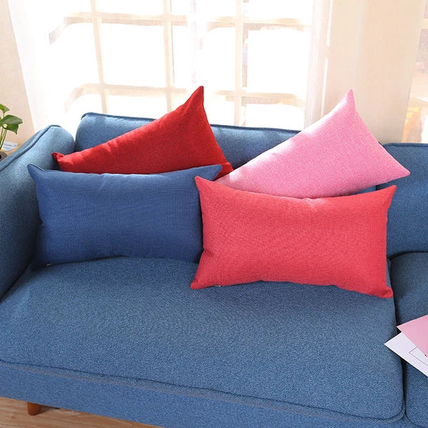 Rectangle Cushion Cover Silk Throw Pillow Case Sofa Car Bed Pillowcase  House