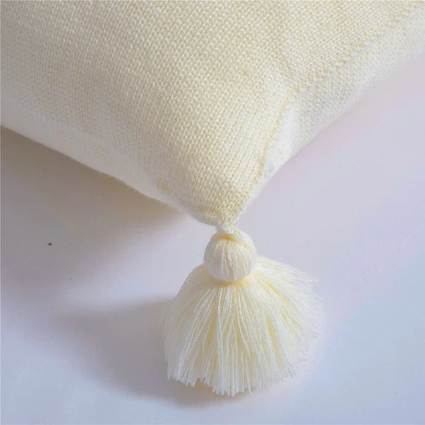 Square Knitted Tassel Pillowcase Sofa Bed Waist Throw Back Cushion Covers Chair
