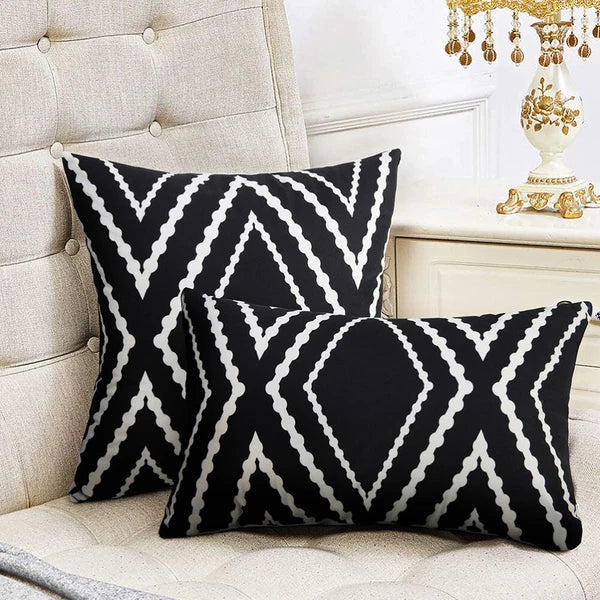 Geometric Pillow Cover Simple Sofa Cushion Pillowcase Geometry Printed Texture