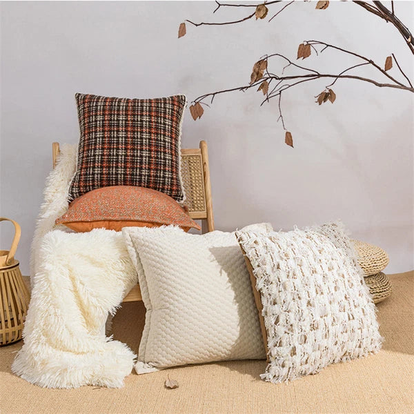 18 x 18 in Vintage Throw Pillow Covers Sofa Bed Cushion Covers Case Home Decor