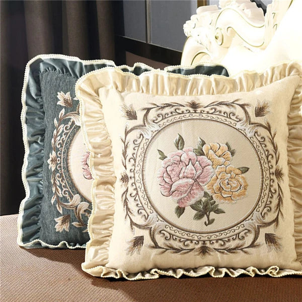 22x22in Jacquard Chenille Farbic Throw Pillow Covers Sofa Bed Cushion Cover Case