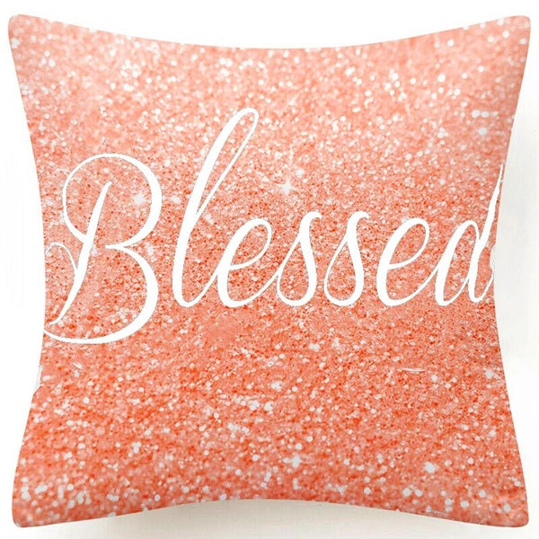 Pink Marble Throw PILLOW COVER Double Sided Sofa Decorative Cushion Cases 18x18"