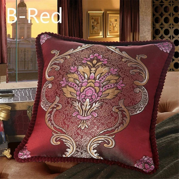 Luxury European Jacquard Throw Pillow Cover Sofa Bed Cushion Case Home Decor