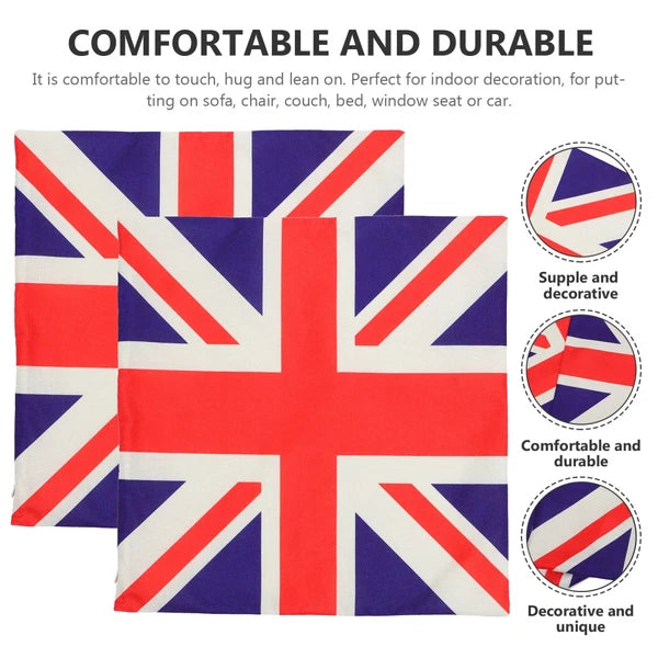 2 Pcs Cushion Cover Office Throw Pillowcase Sofa Couch Bed Pillowcases