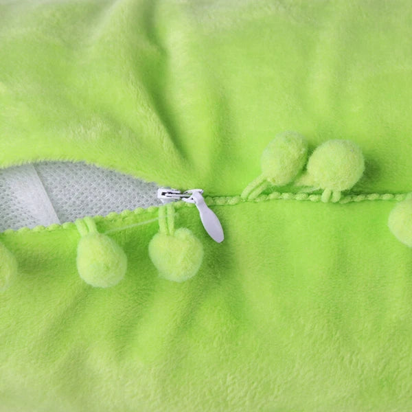 10pcs Sublimation Blank Pillowcase Multicolor Plush Sofa Cushion Cover with Ball