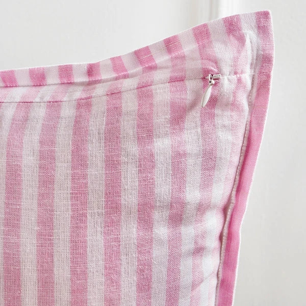 Solino Home Square Linen Pillow Cover for Cushion Couch, Sofa Bed, Santa Barbara