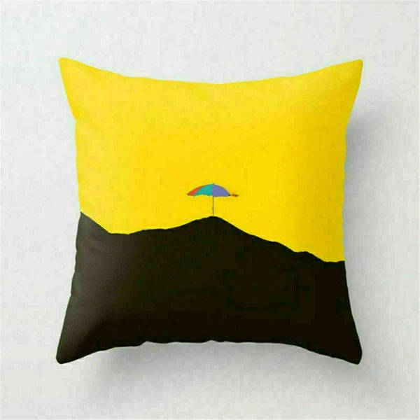 Yellow Pillow Case Sofa Car Cover Cushion Decor Waist Throw Home