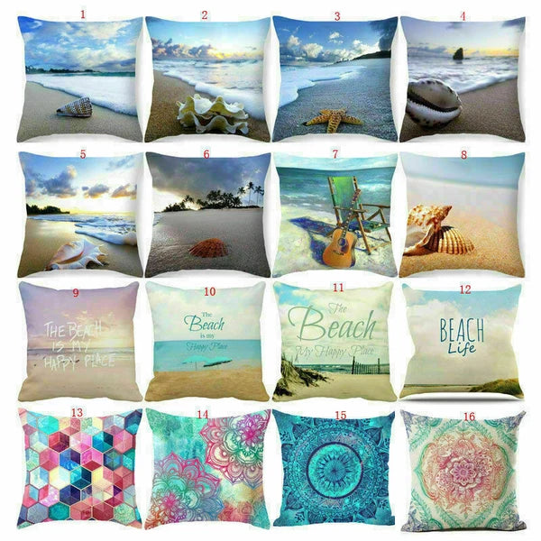 Decor Cushion Seaside Sofa Cover Cover Scenery Beautiful Pillow Pillow Home Case