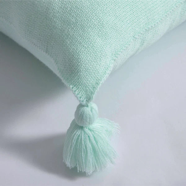 Square Knitted Tassel Pillowcase Sofa Bed Waist Throw Back Cushion Covers Chair