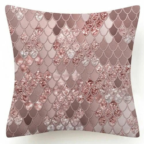 Pink Marble Throw PILLOW COVER Double Sided Sofa Decorative Cushion Cases 18x18"
