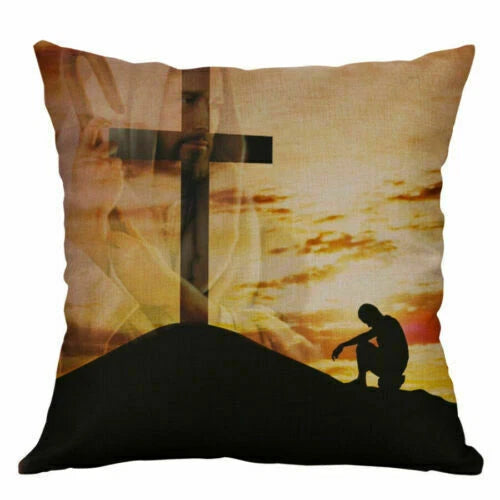 New Sofa Decor Throw Home Car Cover Cross 18" Case Pillow Cushion